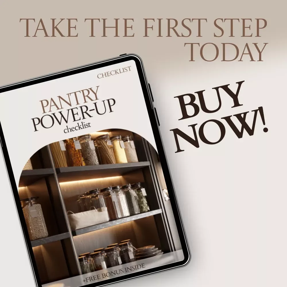 Pantry Power-Up Checklist | Pantry Staples Checklist for Smart Kitchen Organization, Easy Meals & No-Waste Planning Digital Download