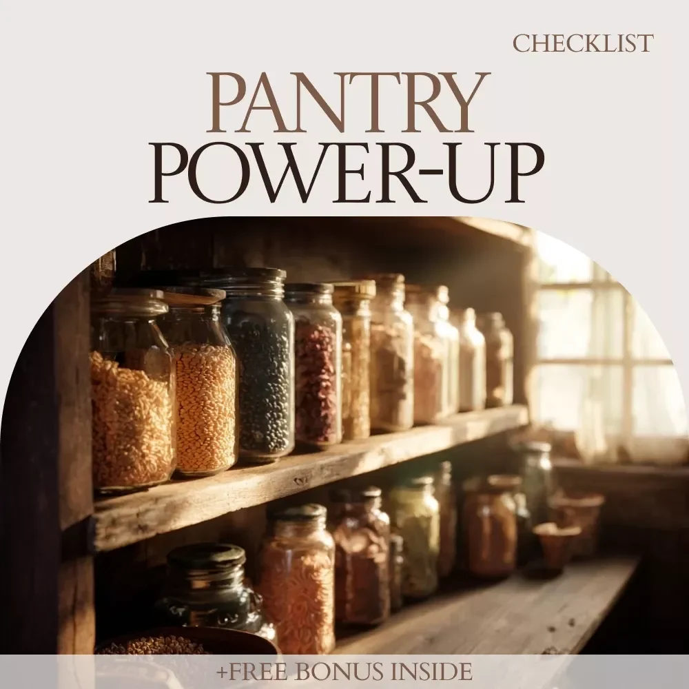 Pantry Power-Up Checklist | Pantry Staples Checklist for Smart Kitchen Organization, Easy Meals & No-Waste Planning Digital Download
