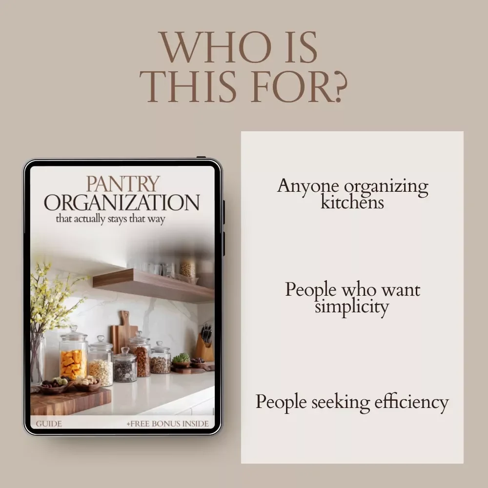 Pantry Organization That Actually Stays That Way – Clear Container System Guide, Pantry Organization with Clear Containers eBook, Declutter Checklist & Storage Strategy