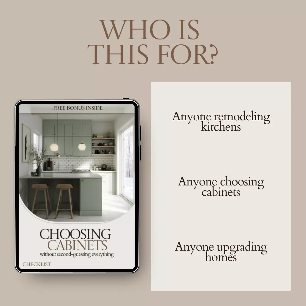 Choosing Cabinets Without Second-Guessing Everything | Shaker Cabinets vs Slab Kitchen Decision Checklist, Cabinet Style Guide, Remodel Planning Tool