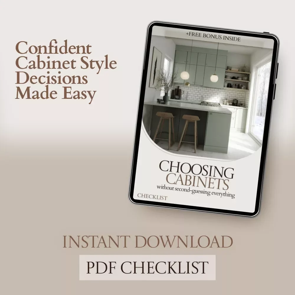 Choosing Cabinets Without Second-Guessing Everything | Shaker Cabinets vs Slab Kitchen Decision Checklist, Cabinet Style Guide, Remodel Planning Tool