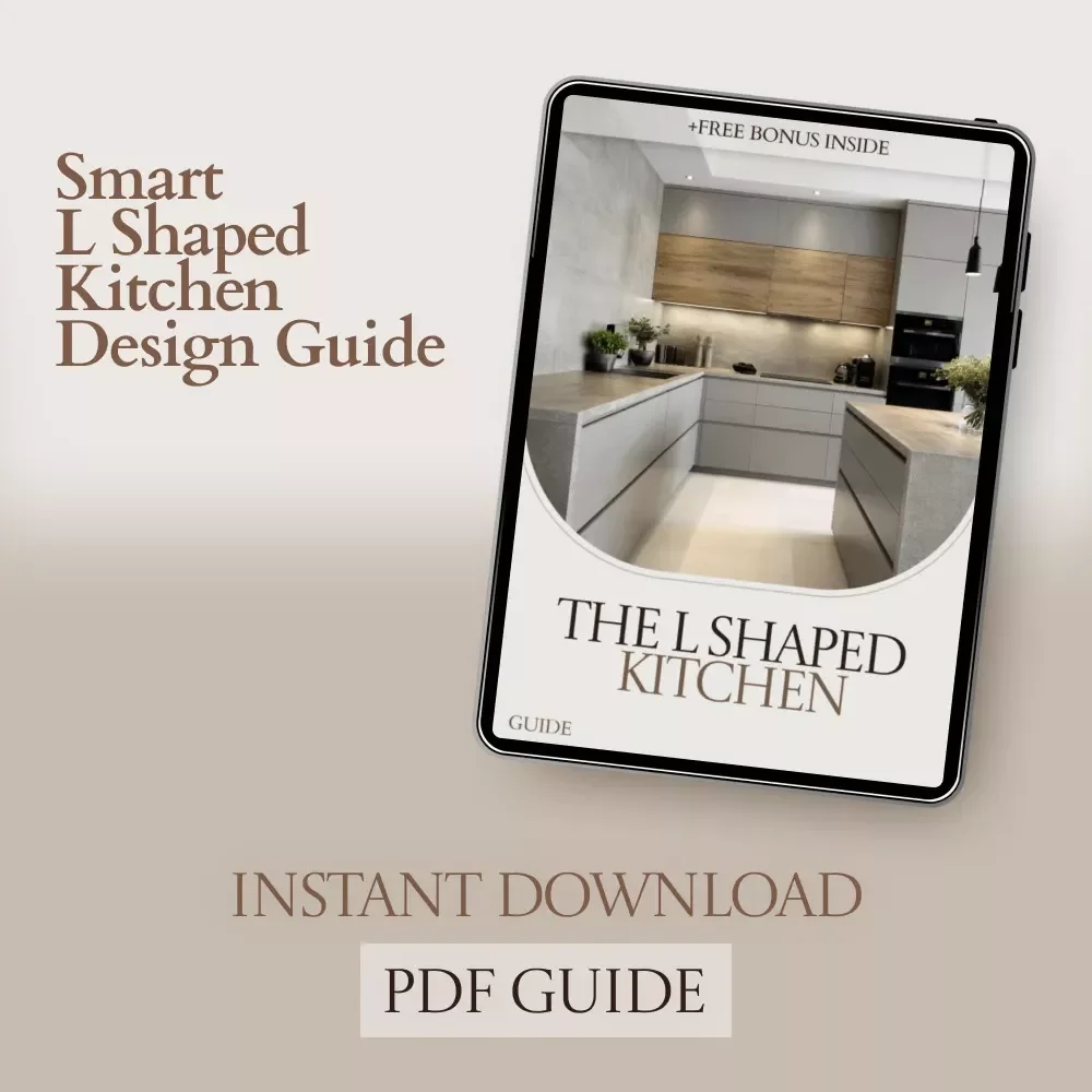 The L Shaped Kitchen – Complete l shaped kitchen design Guide for Functional Layouts, Smart Planning & Modern Kitchen Styling (Digital Download)
