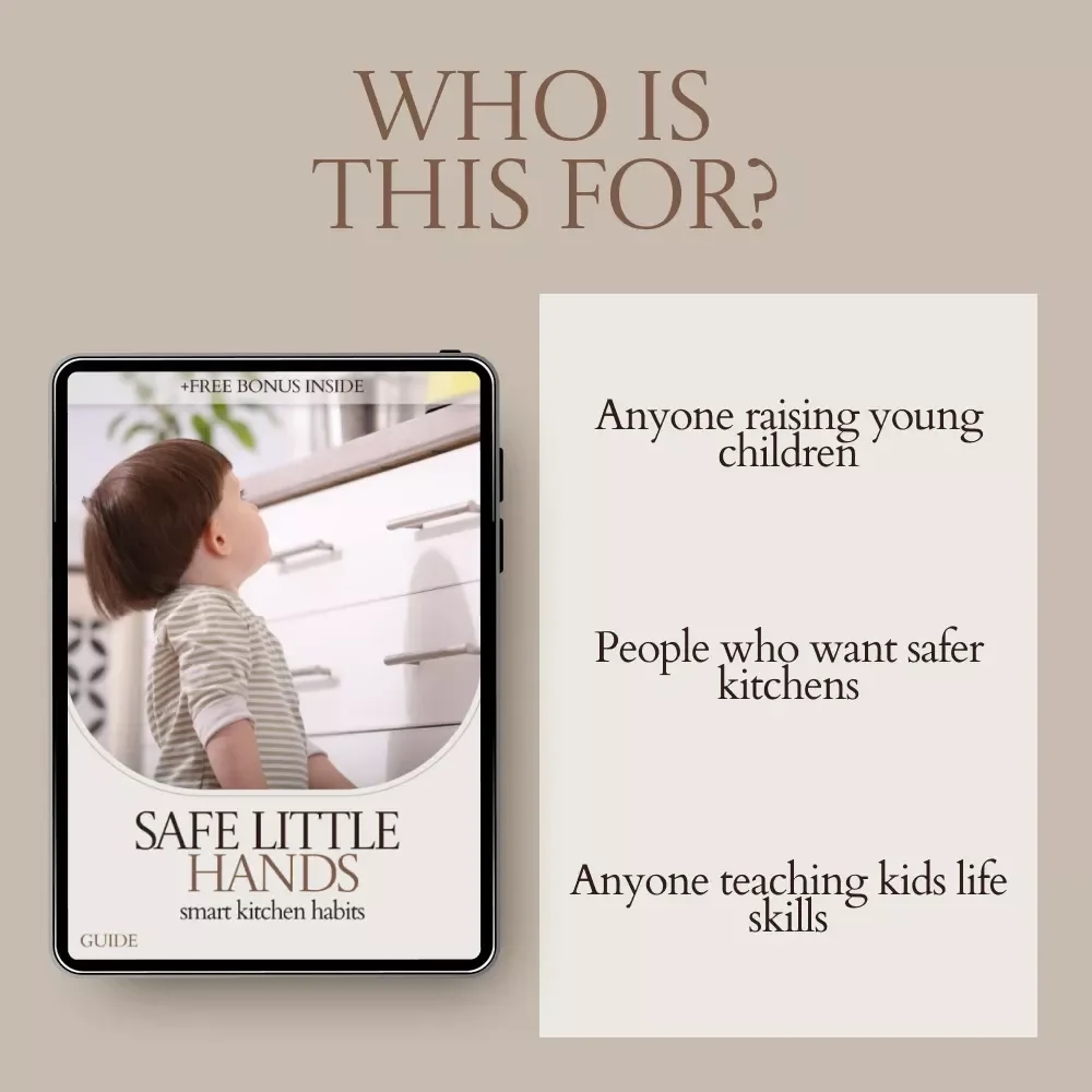 Safe Little Hands Smart Kitchen Habits – Kitchen Safety for Kids Guide, Child Safety eBook, Family Kitchen Rules, Printable Checklist, Parenting Resource