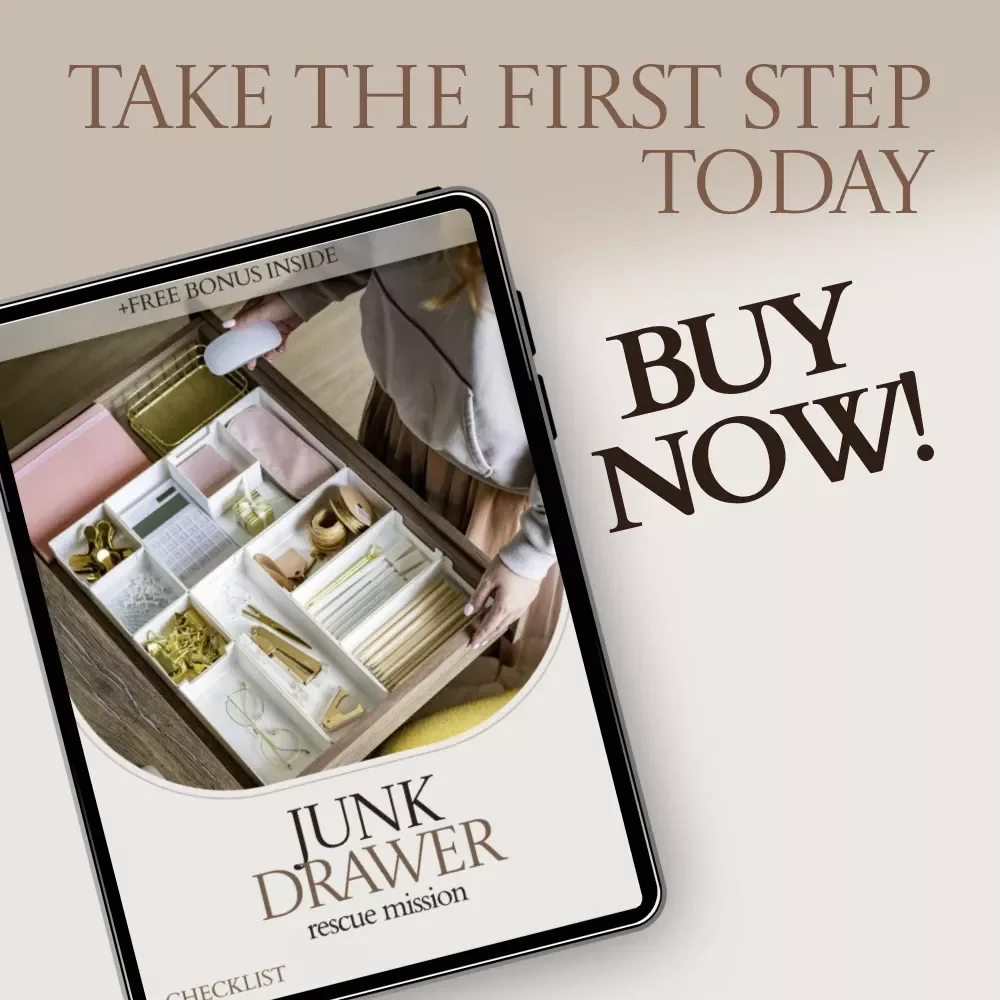 Junk Drawer Rescue Mission Checklist – How to Organize Junk Drawer Fast, Simple Home Organization Digital Download, Declutter Guide
