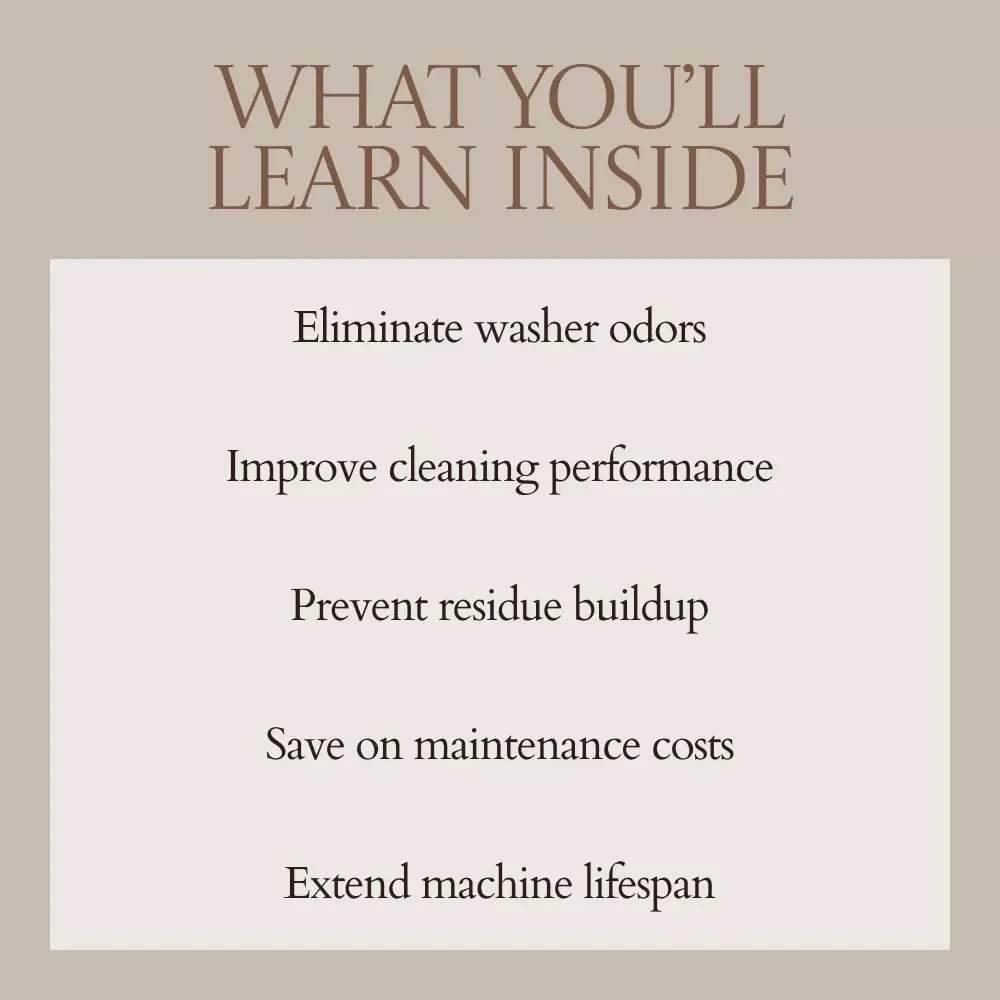 Fresh Start for Your Washer With Vinegar | Washing Machine Drum Cleaning with Vinegar Guide | Easy Step-by-Step Cleaning & Maintenance eBook