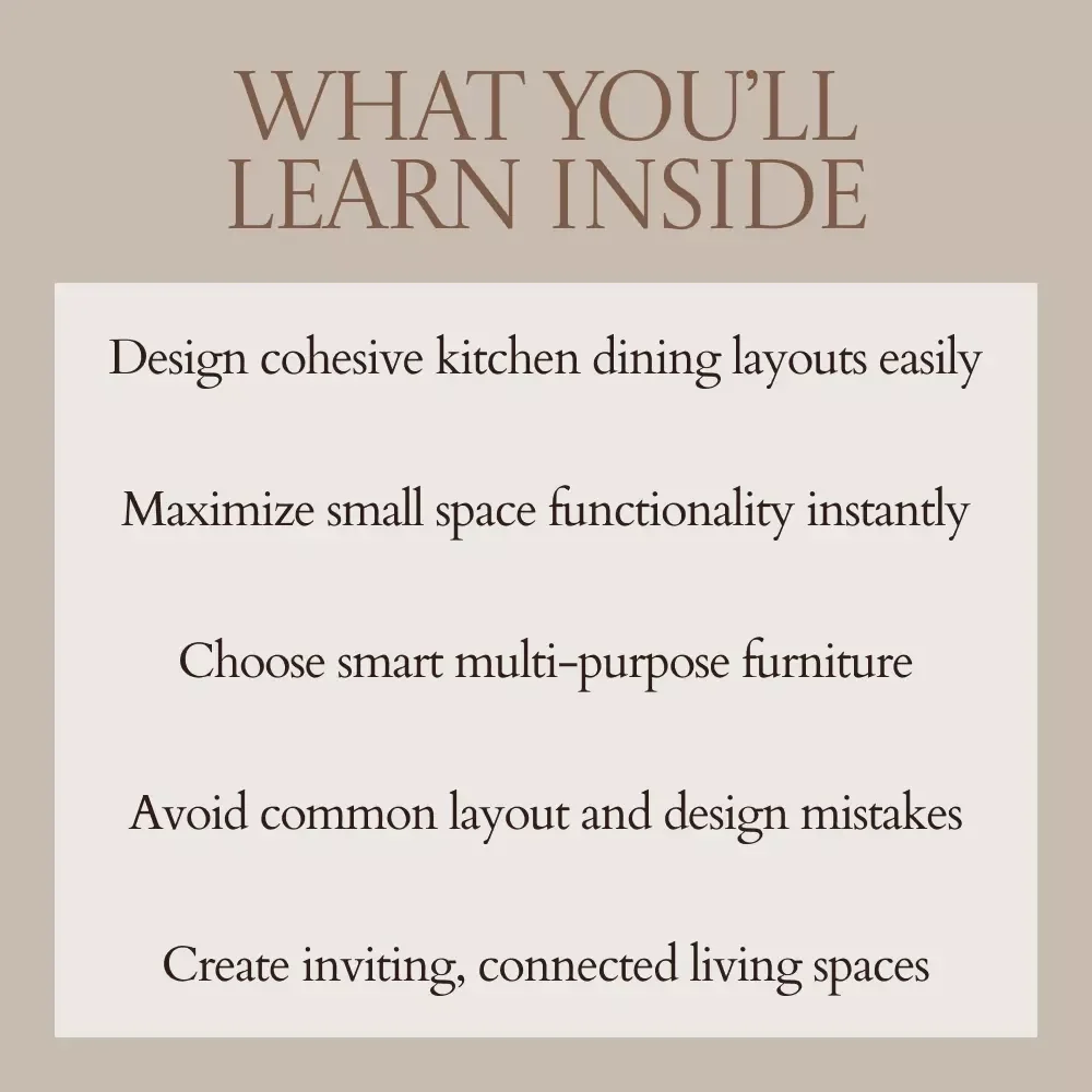 Where Cooking Meets Connection: Kitchen Dining Combo Ideas eBook, Modern Layout Guide, Smart Space Planning & Design Harmony for Stylish Homes