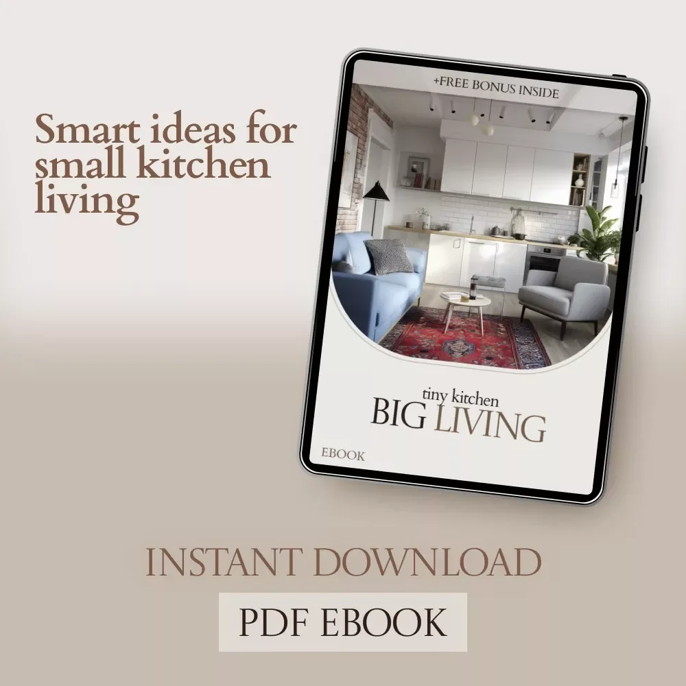 Tiny Kitchen Big Living – Small Apartment Kitchen Ideas eBook, Space-Saving Layout Guide, Smart Storage Solutions, Budget-Friendly Kitchen Makeover Checklist