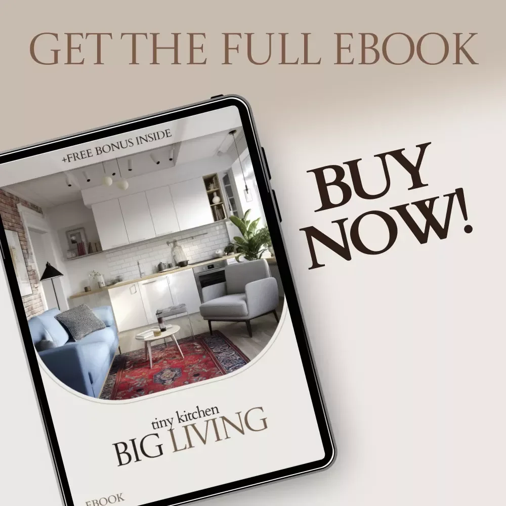 Tiny Kitchen Big Living – Small Apartment Kitchen Ideas eBook, Space-Saving Layout Guide, Smart Storage Solutions, Budget-Friendly Kitchen Makeover Checklist
