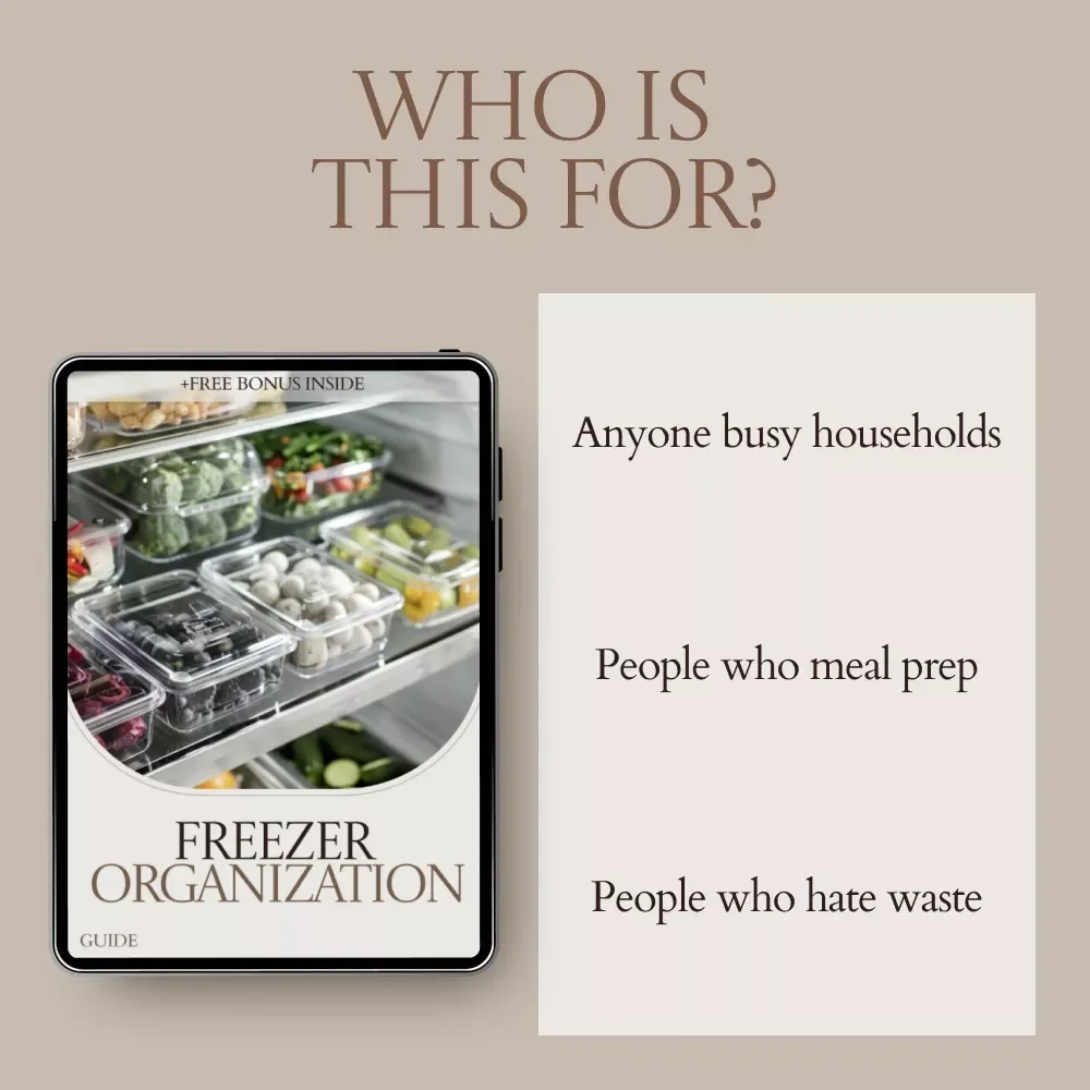 Freezer Organization Guide – Smart Freezer Organization Ideas, Storage Systems & Zero-Waste Freezer Checklist eBook