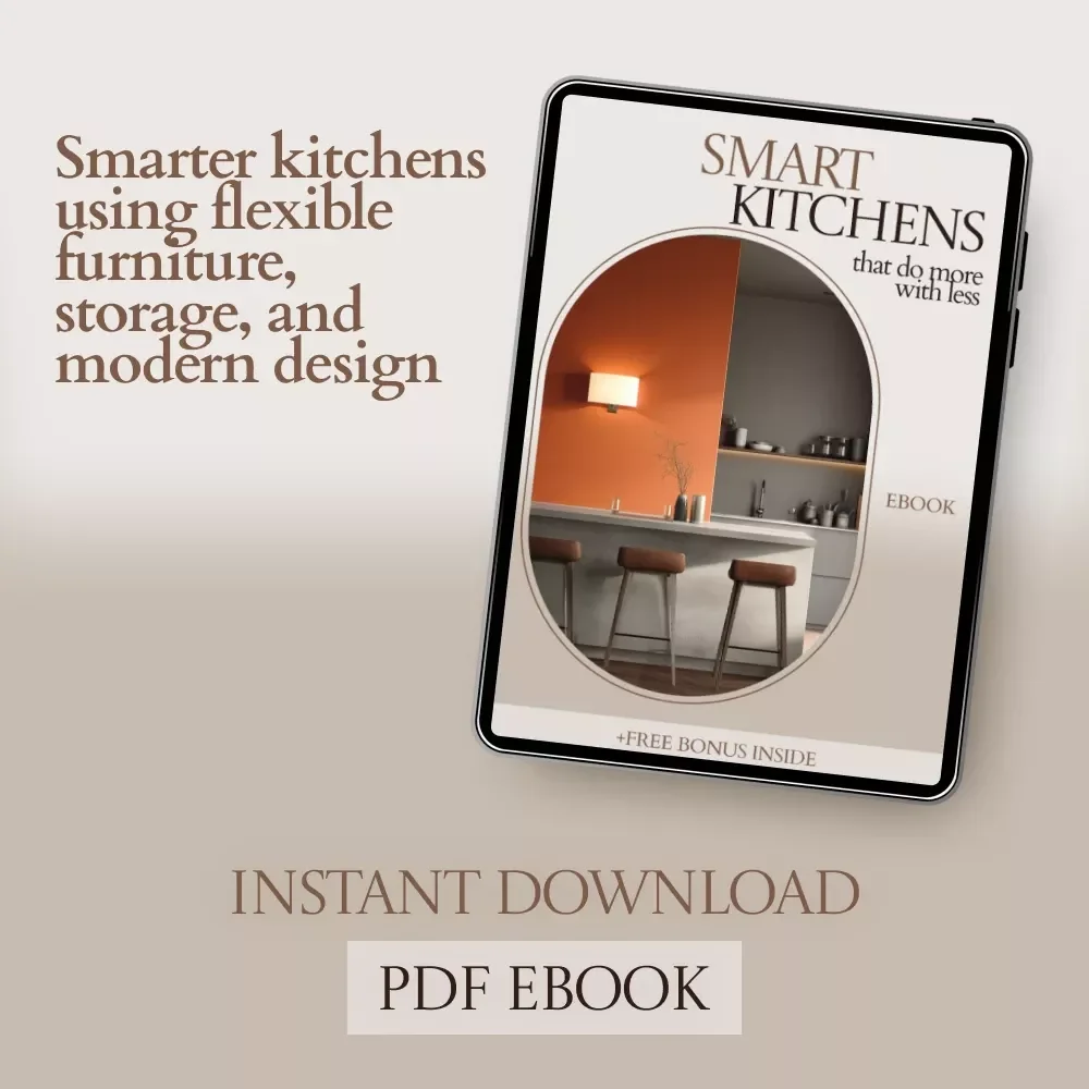 Smart Kitchens That Do More With Less – Multi Functional Kitchen Furniture Guide, Space Saving Kitchen Design eBook, Modern Kitchen Layout & Storage Solutions
