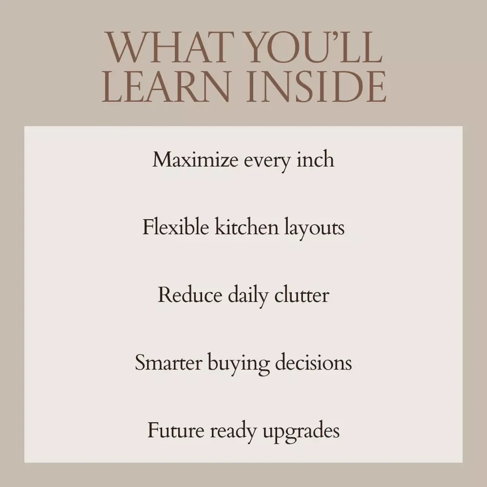 Smart Kitchens That Do More With Less – Multi Functional Kitchen Furniture Guide, Space Saving Kitchen Design eBook, Modern Kitchen Layout & Storage Solutions