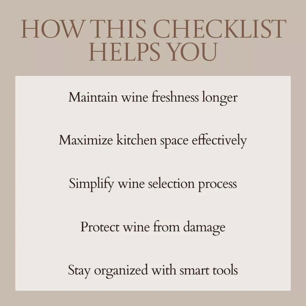 Kitchen Wine Keeper Checklist - Your Ultimate Guide for Storing Wine in the Kitchen