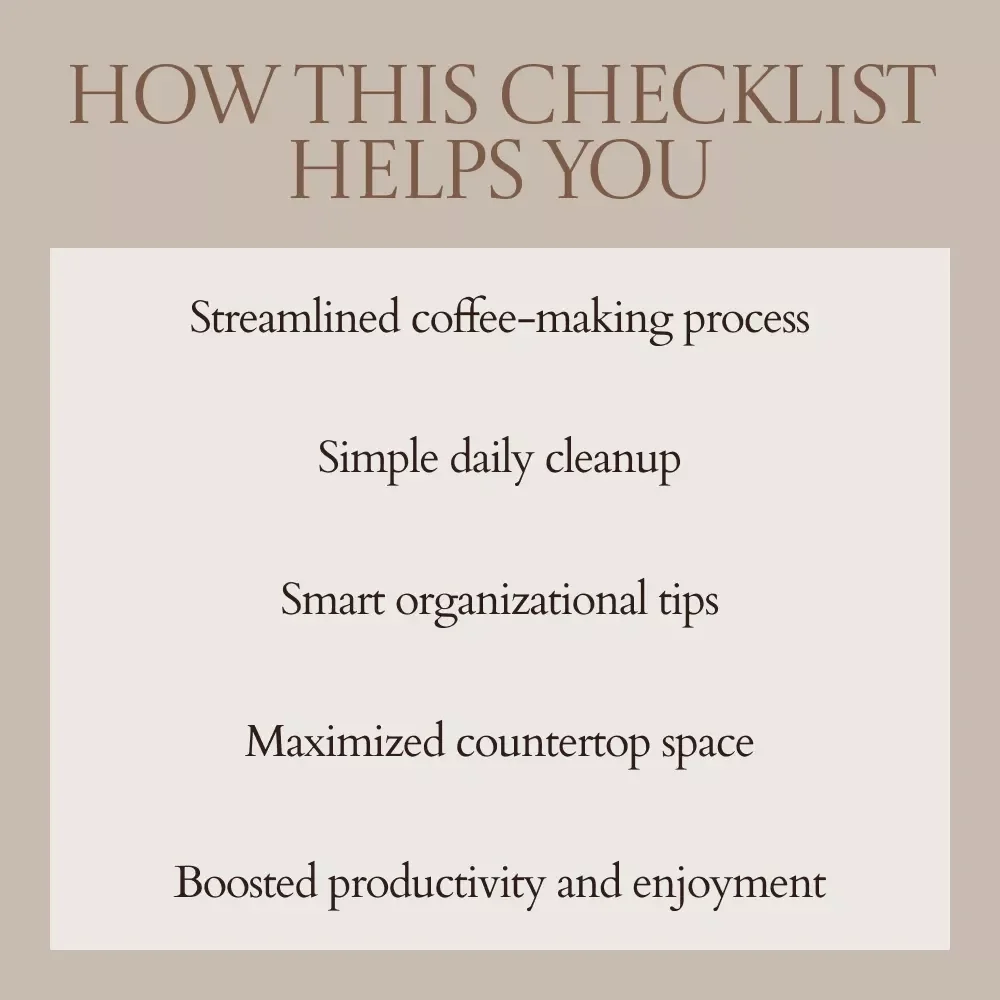 The Coffee Station Organization Checklist | Simple Tips for an Efficient Coffee Corner