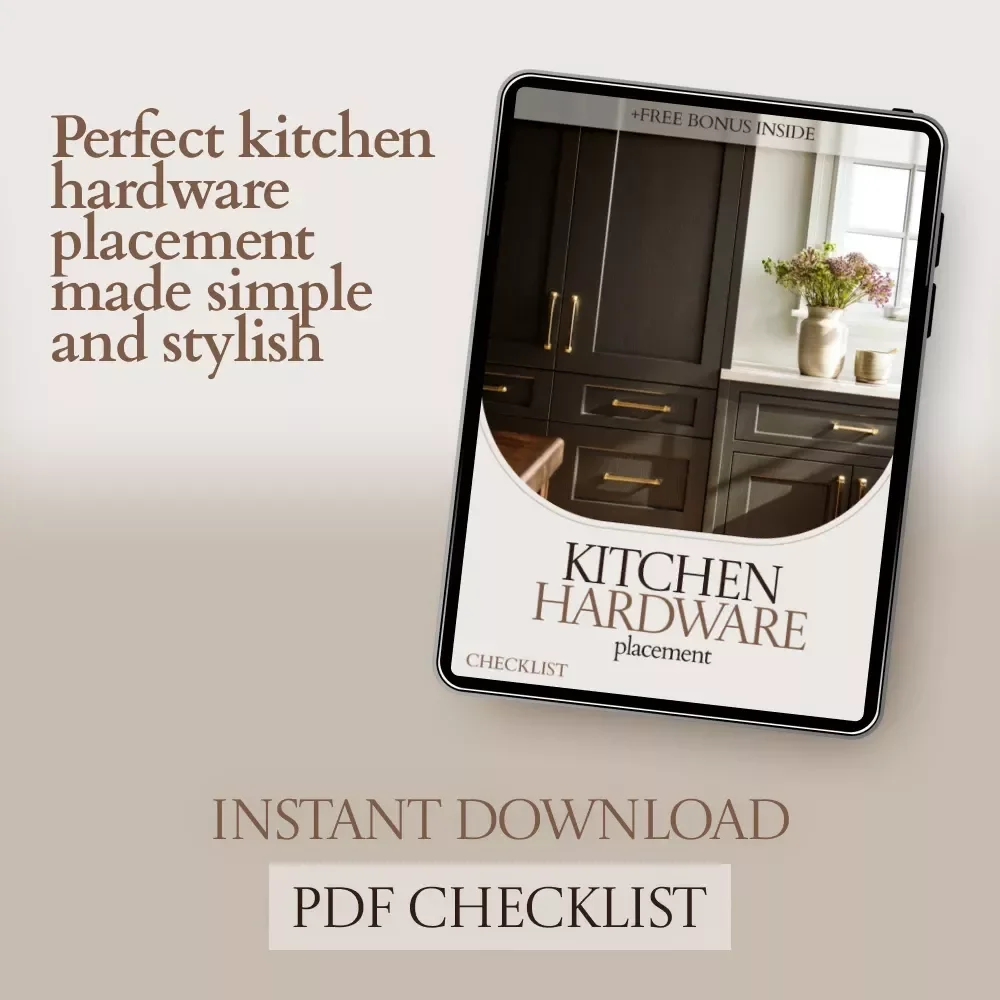 Kitchen Hardware Placement Checklist – Kitchen Cabinet Hardware Placement Guide, Cabinet Knob & Pull Positioning Template, DIY Kitchen Upgrade Planner, Instant Download