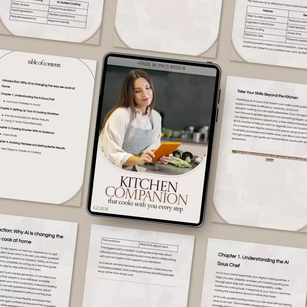 Kitchen Companion That Cooks With You Every Step – AI Sous Chef for Guided Cooking Digital Guide for Smarter Home Cooking & Effortless Meal Mastery