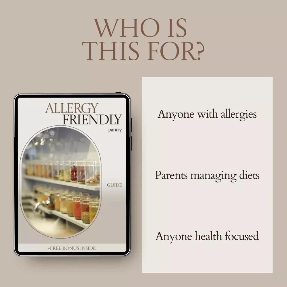 Allergy Friendly Pantry Guide | Allergy Friendly Pantry Organization eBook, Safe Food Storage Checklist, Allergen-Free Kitchen Setup Planner, Digital Download