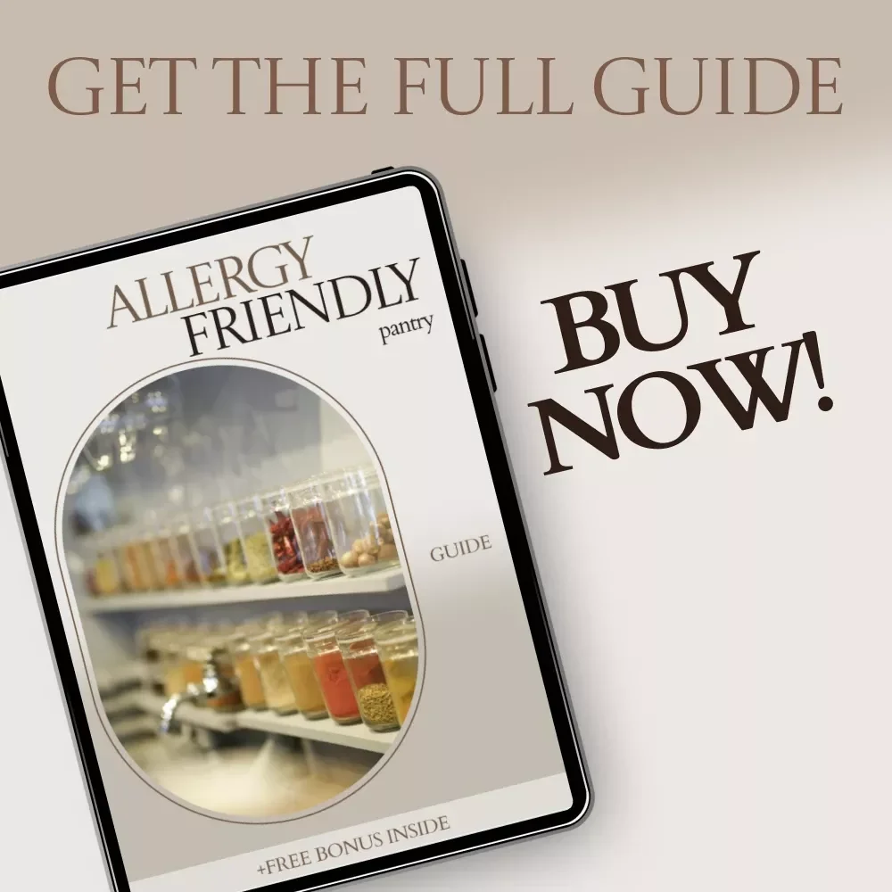 Allergy Friendly Pantry Guide | Allergy Friendly Pantry Organization eBook, Safe Food Storage Checklist, Allergen-Free Kitchen Setup Planner, Digital Download