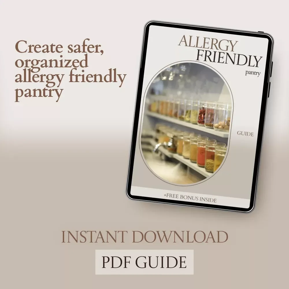 Allergy Friendly Pantry Guide | Allergy Friendly Pantry Organization eBook, Safe Food Storage Checklist, Allergen-Free Kitchen Setup Planner, Digital Download