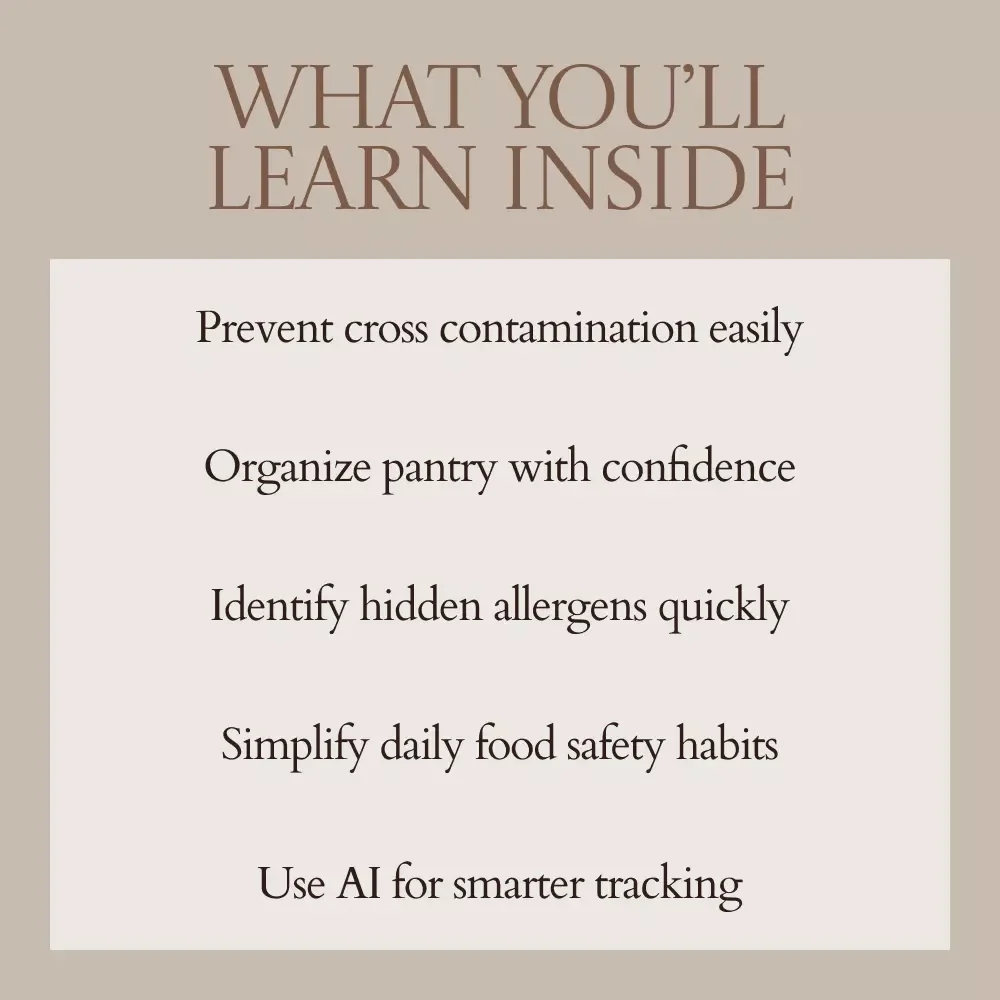 Allergy Friendly Pantry Guide | Allergy Friendly Pantry Organization eBook, Safe Food Storage Checklist, Allergen-Free Kitchen Setup Planner, Digital Download