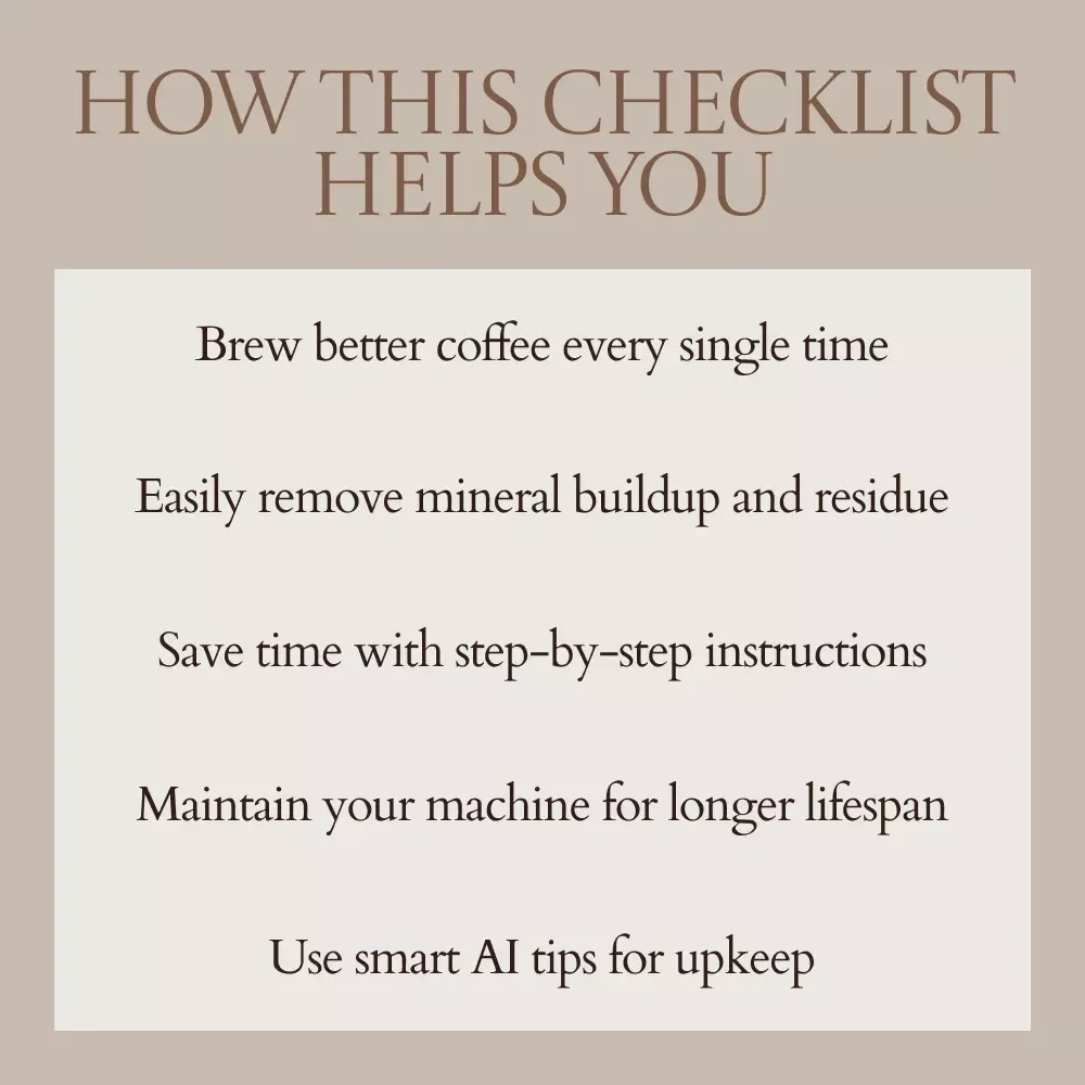 A Coffee Maker Glow-Up: Ultimate Checklist for How to Descale Coffee Maker & Keep It Sparkling