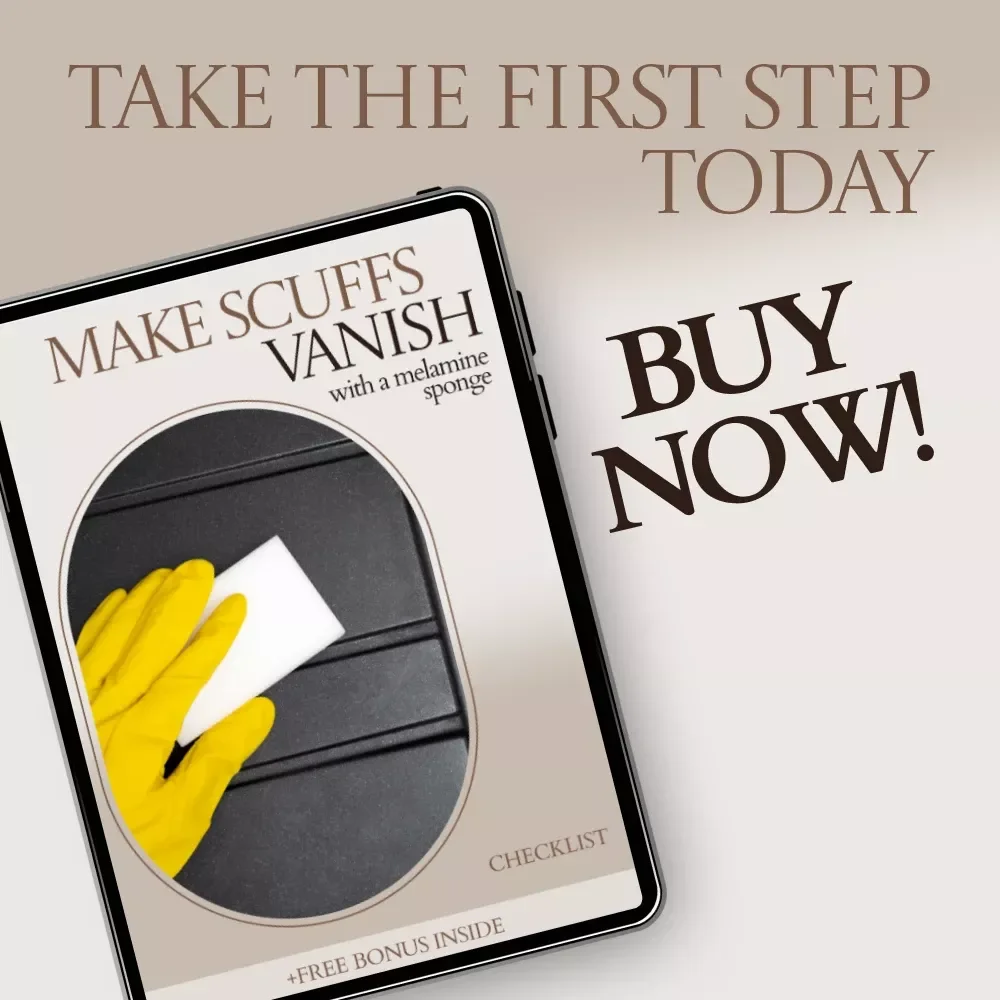 Make Scuffs Vanish with a Melamine Sponge - The Ultimate Baseboard Cleaning Checklist