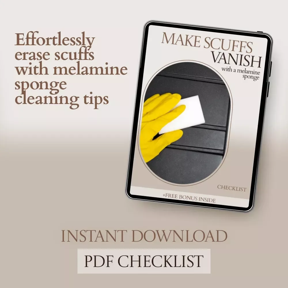Make Scuffs Vanish with a Melamine Sponge - The Ultimate Baseboard Cleaning Checklist