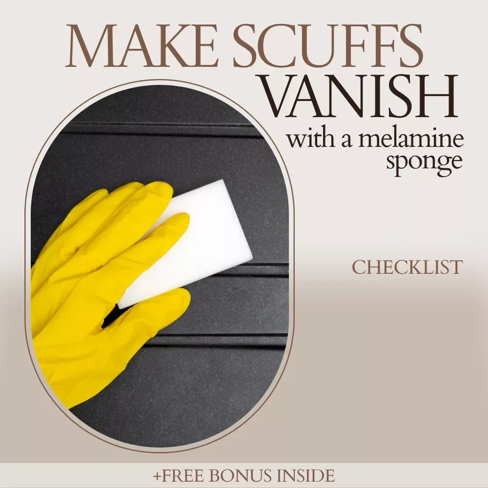 Make Scuffs Vanish with a Melamine Sponge - The Ultimate Baseboard Cleaning Checklist