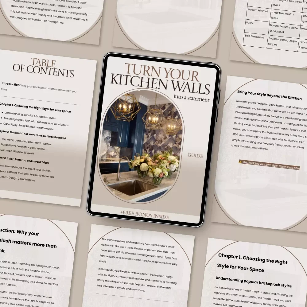 Turn Your Kitchen Walls Into a Statement – Kitchen Backsplash Ideas Guide, Modern Design Tips, DIY Planning & Stylish Renovation Inspiration eBook