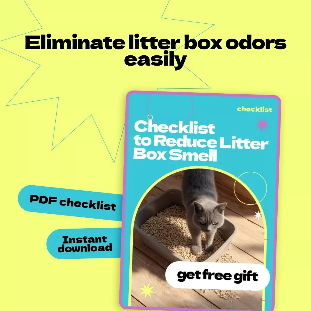 Checklist to Reduce Litter Box Smell – Easy Guide on how to reduce litter box smell for Cat Owners, Odor Control Tips, Printable Pet Care Checklist