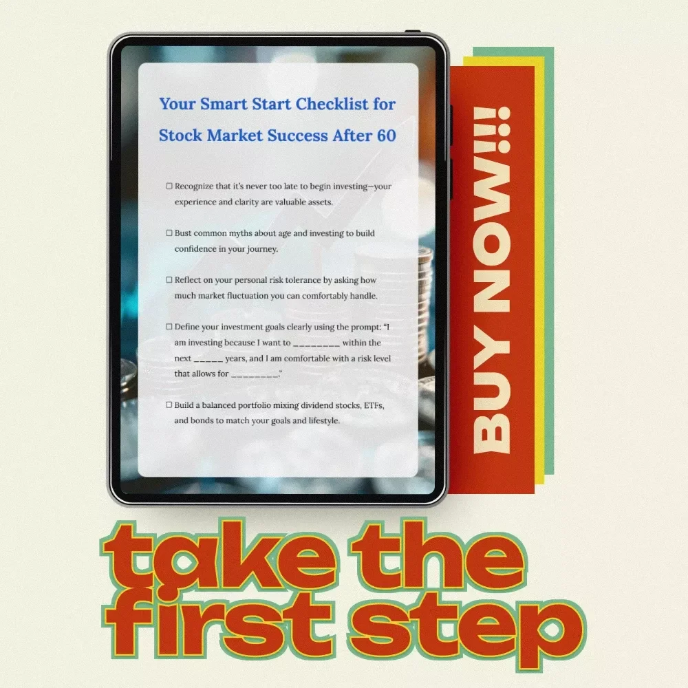 Your Smart Start Checklist for Stock Market Success After 60 – Stock Market Investing After 60 Digital Download Guide