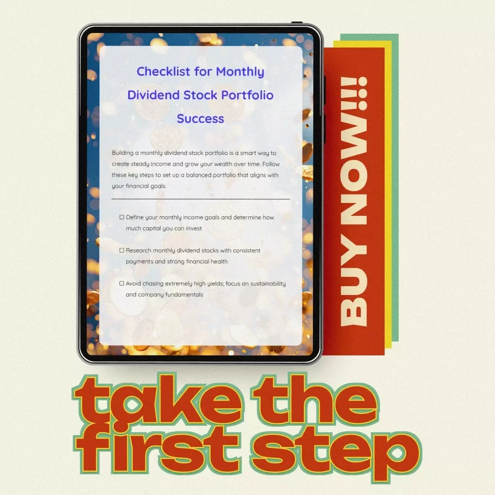 Checklist for Monthly Dividend Stock Portfolio Success | Monthly dividend stock portfolios Planning & Income Investing Digital Download