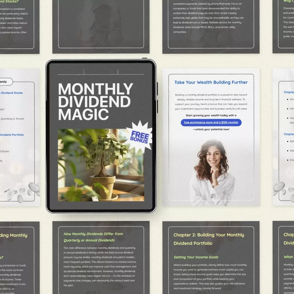 Monthly Dividend Magic – The Ultimate Guide to Building Monthly Dividend Stock Portfolios for Reliable Passive Income & Smart Investing