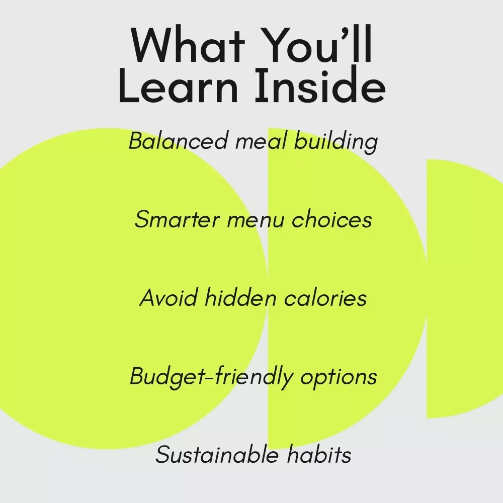 A Real-World Guide to Eating Healthy on the Go | Practical ebook on how to eat fast food healthy | Fast Food Nutrition, Budget-Friendly Meal Planning, Healthy Ordering Tips
