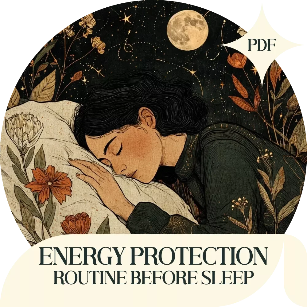 Energy Protection Routine Before Sleep Checklist – Nighttime Reset Guide, Calming Bedtime Ritual, Stress Release & Sleep Protection Printable