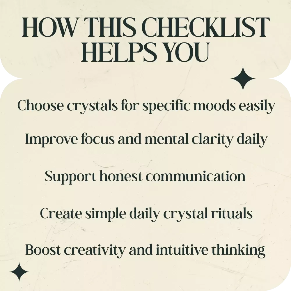 Aquarius Crystal Vibes – Best Crystals for Aquarius Zodiac Sign Guide, Aquarius Crystal Checklist, Aquarius Energy Healing eBook, Astrology Crystal Routine