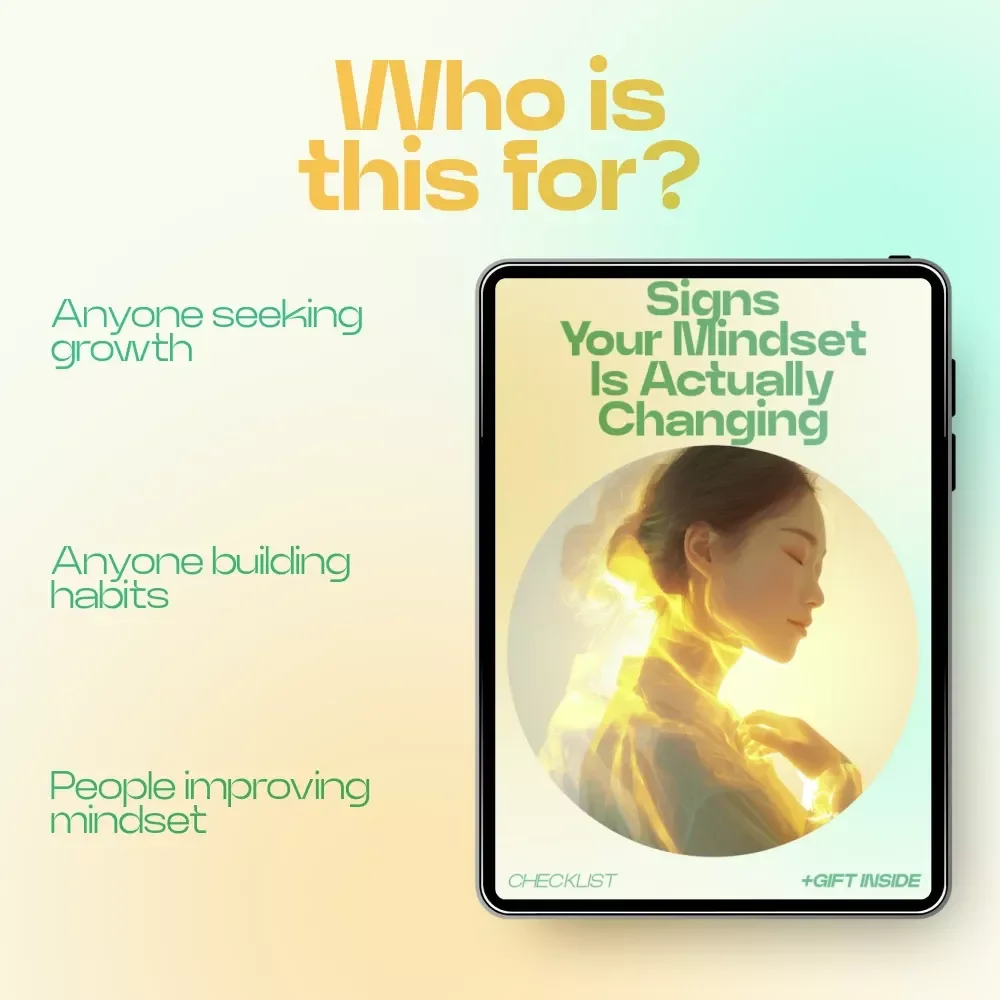 Signs Your Mindset Is Actually Changing Checklist – Powerful Signs Your Mindset Is Changing, Growth Awareness Guide, Self-Improvement Digital Download