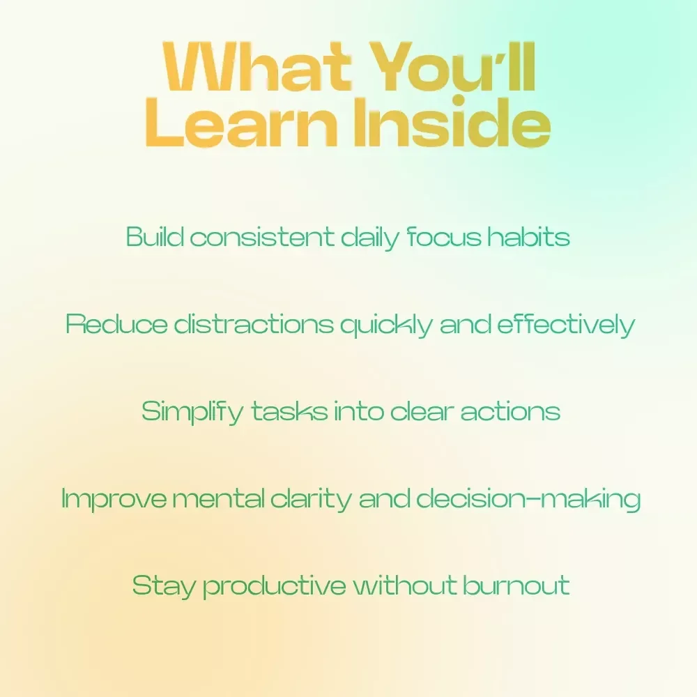 Upgrade Your Focus Daily With AI Thinking – AI Ideas for Improving Focus Daily Checklist, Productivity System, Digital Download for Deep Work & Clarity