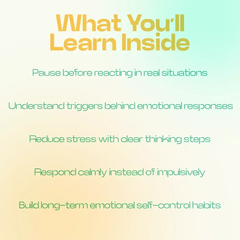 Master Your Reactions With AI Guidance Checklist – AI Advice for Emotional Control, Mindset Reset, Self-Regulation Tool, Instant Download