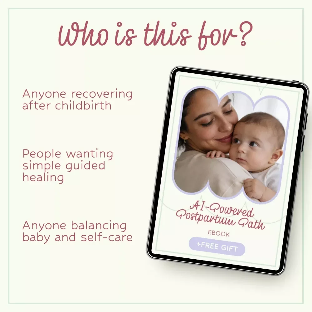 AI-Powered Postpartum Path – AI Postpartum Recovery Plan eBook, Smart Healing Guide for New Moms, Digital Download Wellness Checklist & Personalized Care System