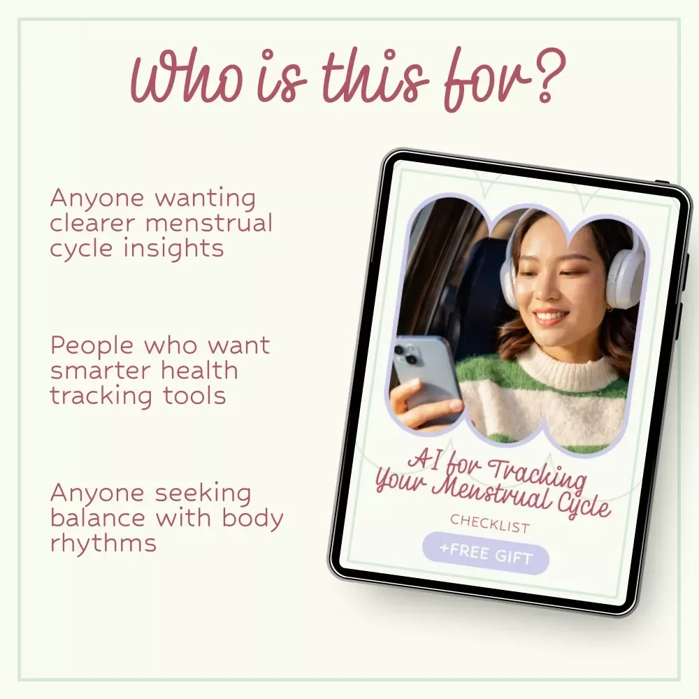 AI for Tracking Your Menstrual Cycle Checklist | Smart Wellness Planner | AI for Tracking Menstrual Cycle Patterns Digital Download