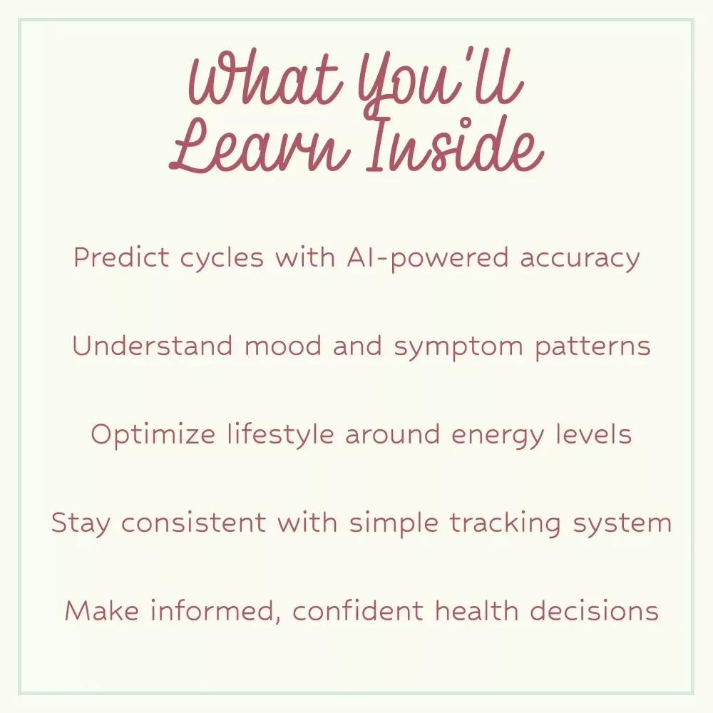AI for Tracking Your Menstrual Cycle Checklist | Smart Wellness Planner | AI for Tracking Menstrual Cycle Patterns Digital Download