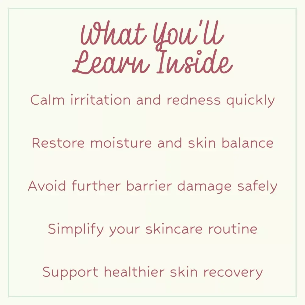 Soothing Skin: Heal After Over-Exfoliating | Skin Barrier Repair After Over Exfoliating Checklist | Gentle Skincare Recovery Guide Digital Download
