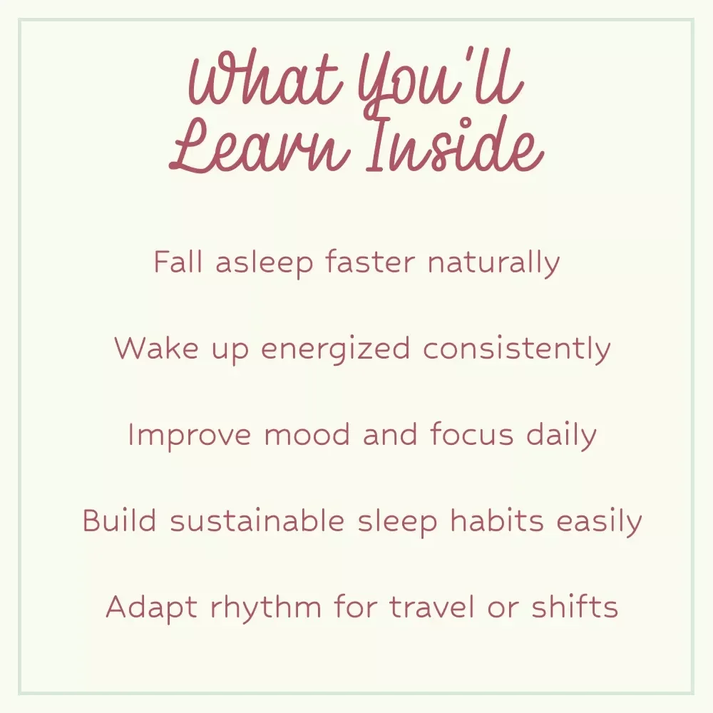 Reset Your Circadian Clock for Better Sleep – Complete circadian rhythm reset protocol eBook, Sleep Optimization Guide, Daily Routine Planner, Digital Download