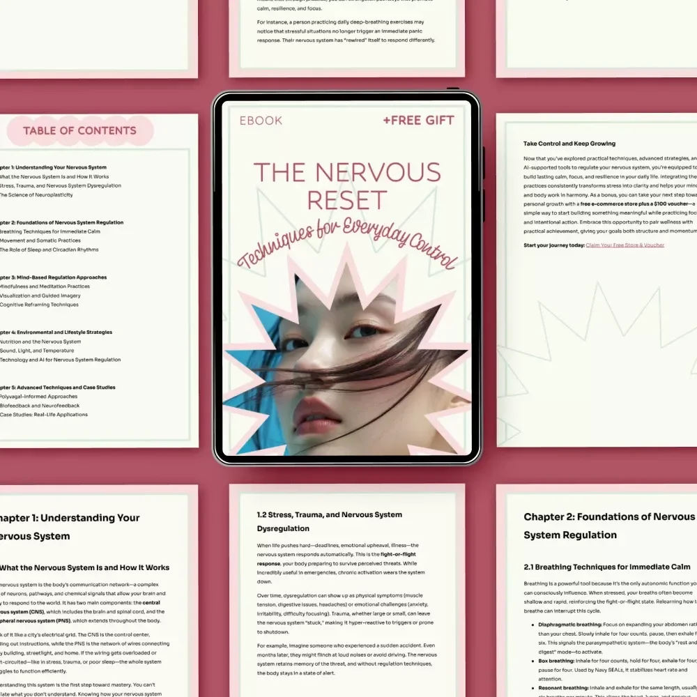 The Nervous Reset: Techniques for Everyday Control | Nervous System Regulation Techniques eBook, Stress Relief Guide, Mind-Body Healing Checklist, Digital Download