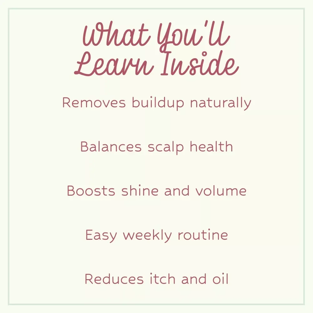 Apple Cider Vinegar Scalp Detox Checklist | Natural Hair Care Routine Guide for Healthy Scalp Reset, Weekly scalp detox with apple cider vinegar