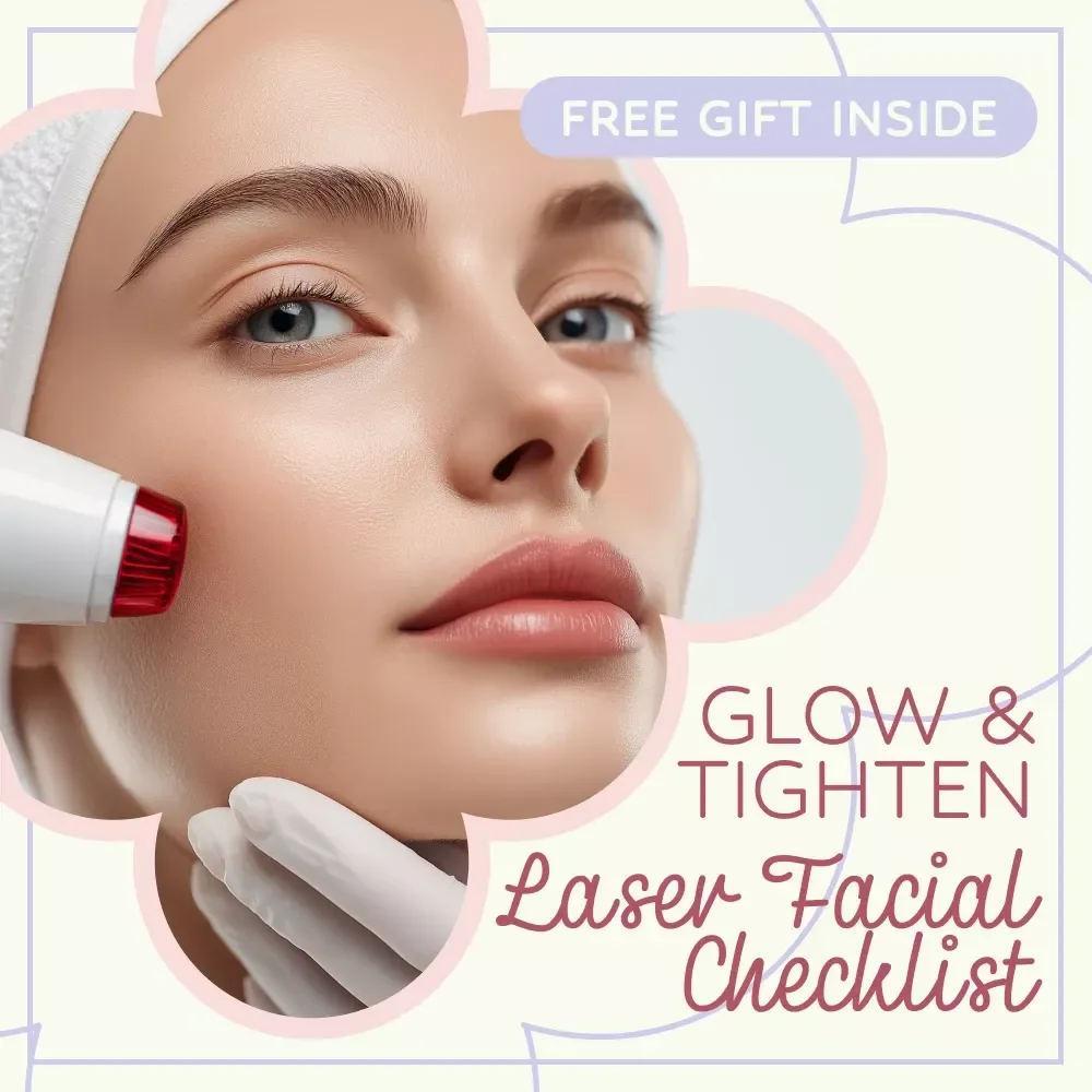 Glow & Tighten: Your Ultimate Laser Facial Checklist | Laser Facial Treatments for Skin Tightening Prep Guide | Skincare Routine Planner Digital Download