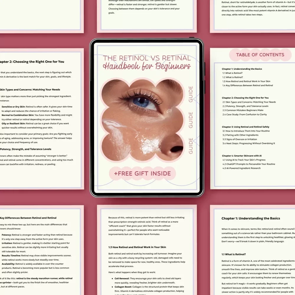 The Retinol vs Retinal Handbook for Beginners – Ultimate Guide to Retinal vs Retinol for Beginners, Skincare Routine Starter eBook, Anti-Aging & Acne Solution Guide