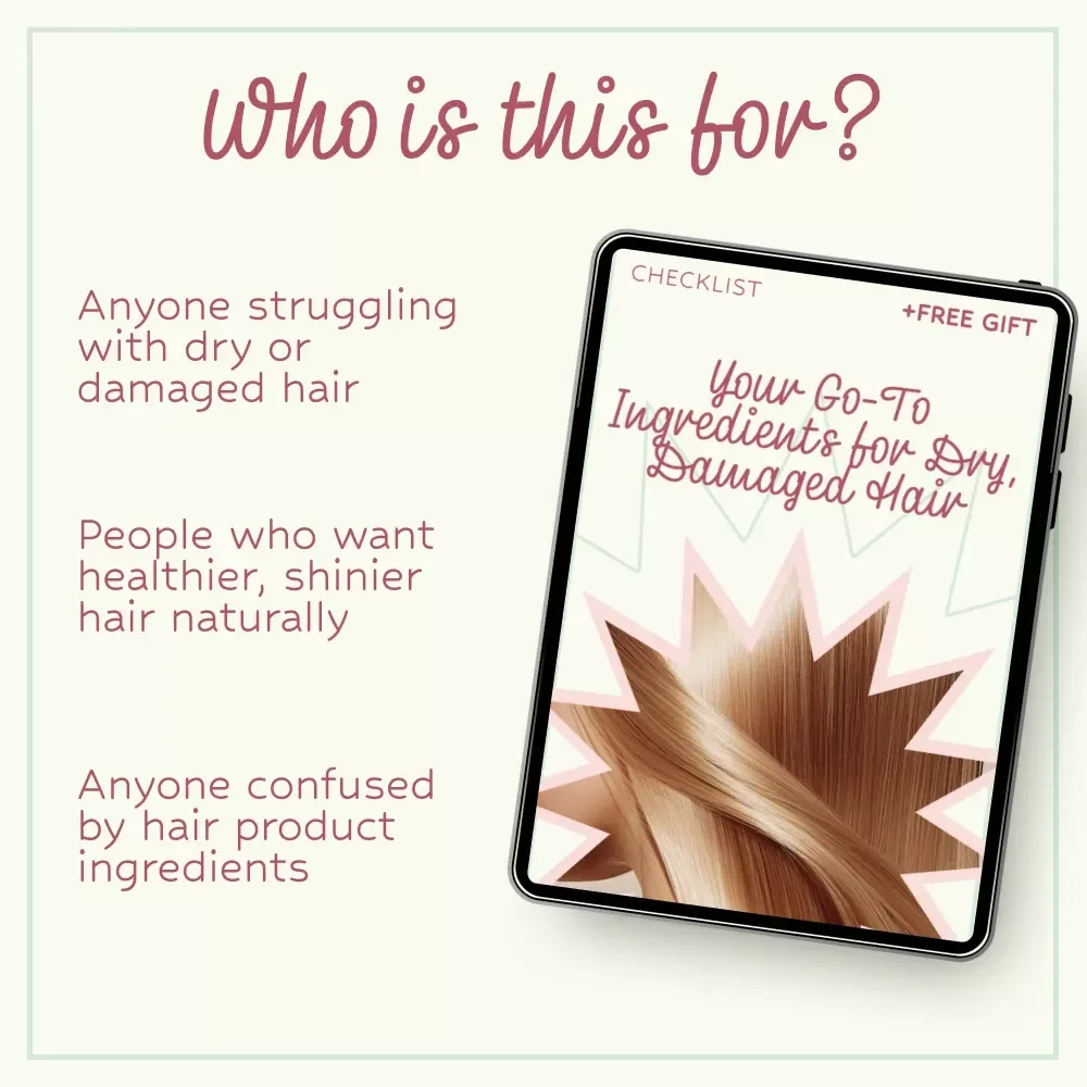 Your Go-To Ingredients for Dry, Damaged Hair – Ultimate Checklist of Ingredients for Dry Damaged Hair, Hair Repair Guide, Healthy Hair Care Digital Download