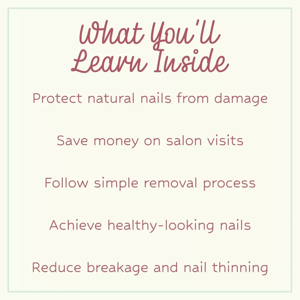 Safe Gel Nail Removal Checklist | How to Remove Gel Nails Without Damage at Home | Nail Care Guide PDF | DIY Nail Health & Repair Routine