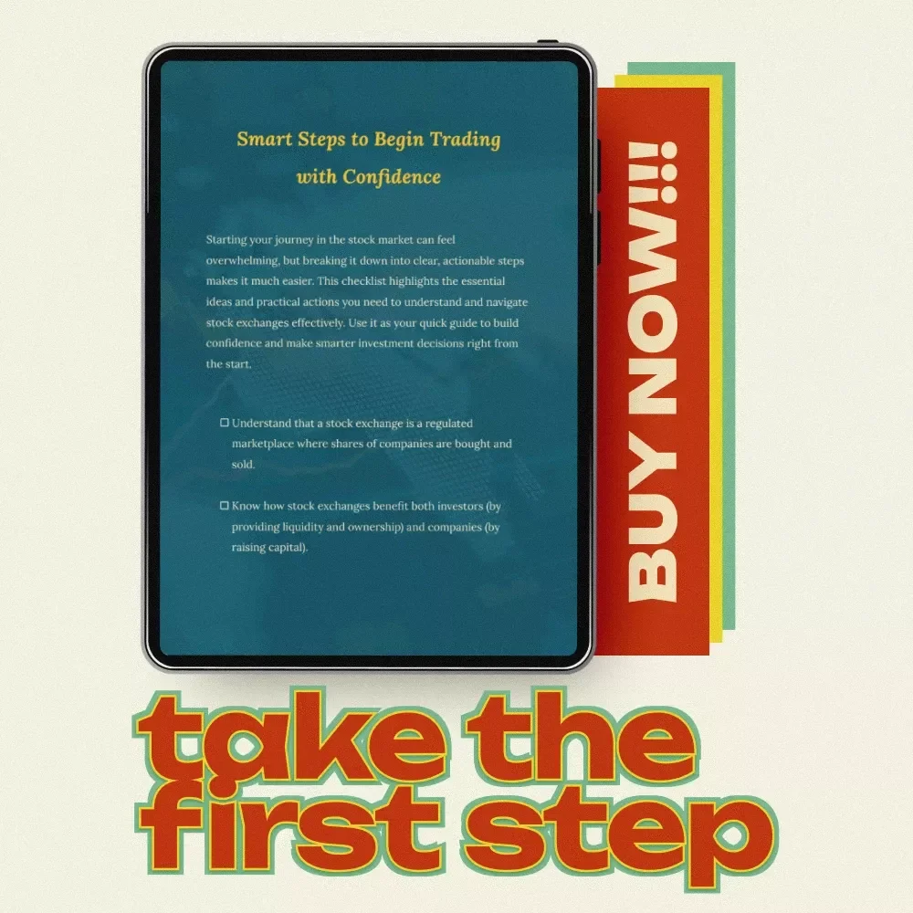 Smart Steps to Begin Trading with Confidence – Beginner Stock Market Checklist, what is stock exchange and how it works Guide, Printable Trading Starter PDF